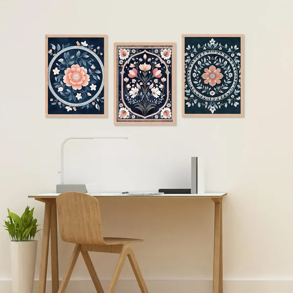 ARTELLY_Premium_Digital_Madhubani_Paintings_with_Frame_-_Traditional_Pichwai_Indian_Art_-_6_Pack_(Art_9,_10_inch_x_13_inch)_for_Living_Room,_Bedroom,_Office_Room_Decor