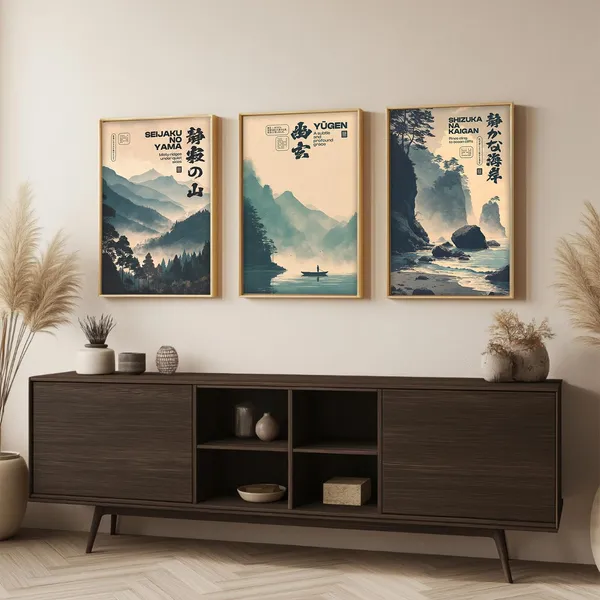 ARTELLY_Japanese_Wall_Art_Paintings_Set,_Big_Size_Premium_Framed_Poster_Set_of_3,_Multicolor_Paper_Prints_with_Synthetic_Wood_Frame,_13x19_Inches_Each,_Indoor_Wall_Decor_for_Living_Room_(Japanese_1)