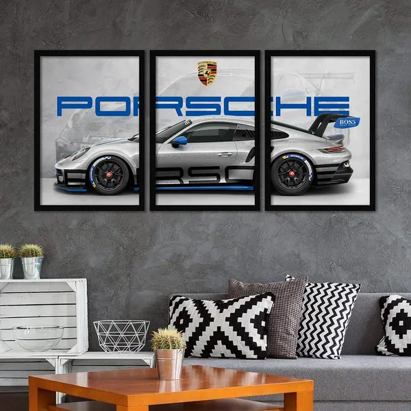 ARTELLY_Big_Porsche_911_GT3rs_Sports_Car_Framed_Wall_Posters,_Set_of_3,_Premium_Framed_Painting,_Living_Room_Bedroom_Decoration,_Large_Size_Gift_Item_for_Boys_Room_Decor_(Porsche_1,_13x19_inch)