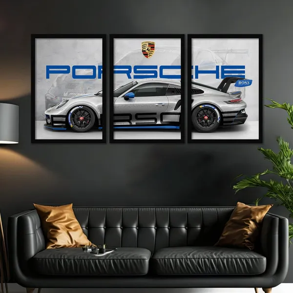 ARTELLY_Big_Porsche_911_GT3rs_Sports_Car_Framed_Wall_Posters,_Set_of_3,_Premium_Framed_Painting,_Living_Room_Bedroom_Decoration,_Large_Size_Gift_Item_for_Boys_Room_Decor_(Porsche_1,_13x19_inch)