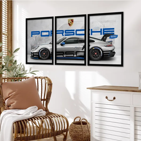 ARTELLY_Big_Porsche_911_GT3rs_Sports_Car_Framed_Wall_Posters,_Set_of_3,_Premium_Framed_Painting,_Living_Room_Bedroom_Decoration,_Large_Size_Gift_Item_for_Boys_Room_Decor_(Porsche_1,_13x19_inch)