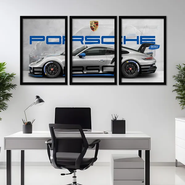 ARTELLY_Big_Porsche_911_GT3rs_Sports_Car_Framed_Wall_Posters,_Set_of_3,_Premium_Framed_Painting,_Living_Room_Bedroom_Decoration,_Large_Size_Gift_Item_for_Boys_Room_Decor_(Porsche_1,_13x19_inch)