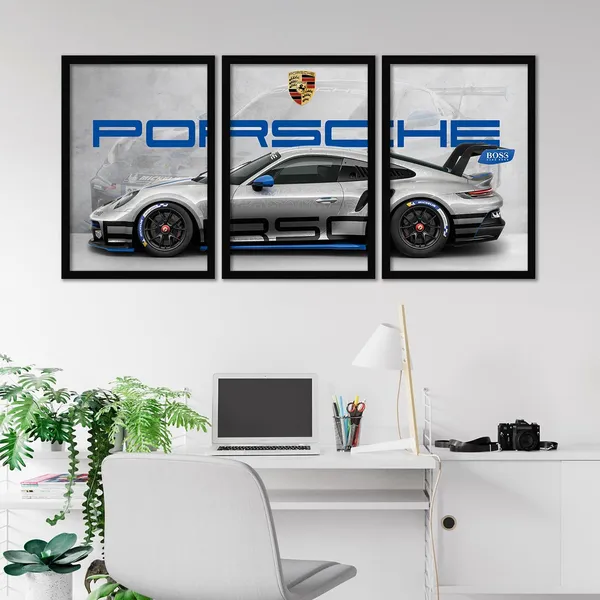 ARTELLY_Big_Porsche_911_GT3rs_Sports_Car_Framed_Wall_Posters,_Set_of_3,_Premium_Framed_Painting,_Living_Room_Bedroom_Decoration,_Large_Size_Gift_Item_for_Boys_Room_Decor_(Porsche_1,_13x19_inch)