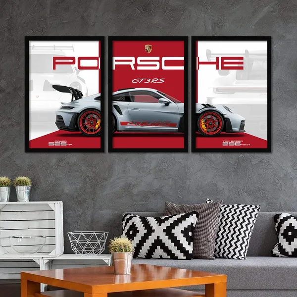ARTELLY_Big_Porsche_911_GT3rs_Sports_Car_Framed_Wall_Posters,_Set_of_3,_Premium_Framed_Painting,_Living_Room_Bedroom_Decoration,_Large_Size_Gift_Item_for_Boys_Room_Decor_(Porsche_2,_13x19_inch)