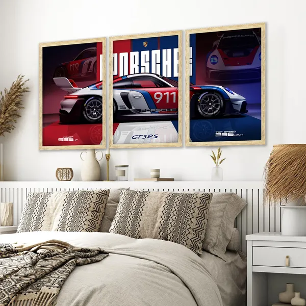 ARTELLY_Big_Porsche_Cars_Framed_Posters_For_Wall_Decoration,_Bedroom,_Living_Room,_Office,_Gift_Item_For_Boys_Decor_|_Set_of_3_Painting_(Porsche_4,_10x13_inch)