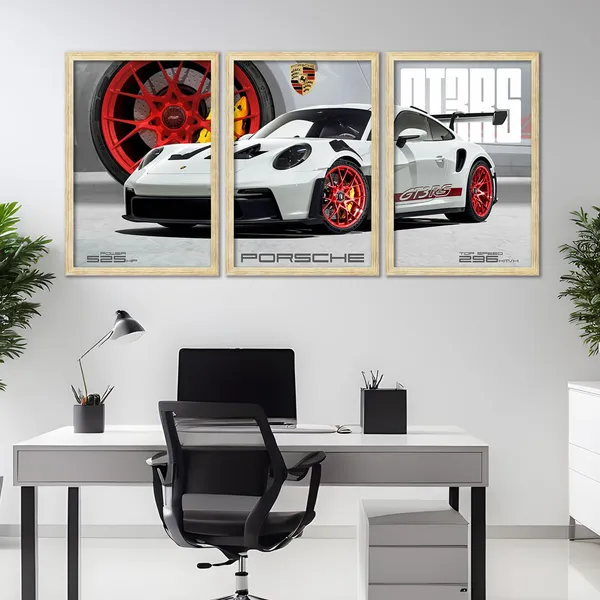 ARTELLY_Big_Porsche_Cars_Framed_Posters_For_Wall_Decoration,_Bedroom,_Living_Room,_Office,_Gift_Item_For_Boys_Decor_|_Set_of_3_Painting_(Porsche_6,_13x19_inch)