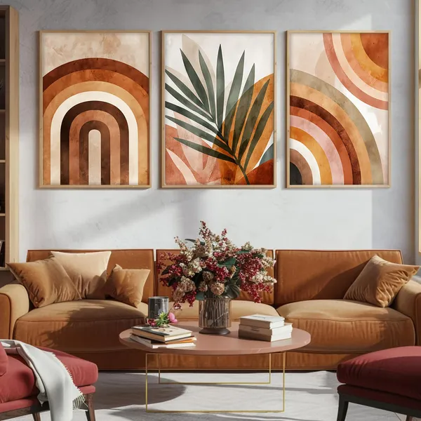 ARTELLY_Painting_Boho_Wall_Art_Home_Decoration_Paintings_With_Frame_For_Living_Room_Bed_Room_Hotel_Wall_Decor_Digital_Set_of_3_(Boho_4,_10x13_inch)