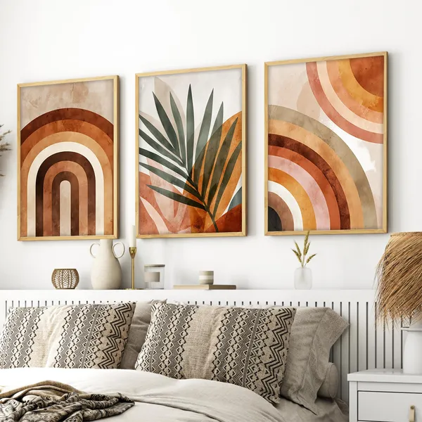 ARTELLY_Painting_Boho_Wall_Art_Home_Decoration_Paintings_With_Frame_For_Living_Room_Bed_Room_Hotel_Wall_Decor_Digital_Set_of_3_(Boho_4,_10x13_inch)