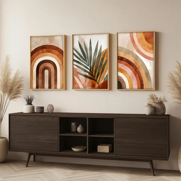 ARTELLY_Painting_Boho_Wall_Art_Home_Decoration_Paintings_With_Frame_For_Living_Room_Bed_Room_Hotel_Wall_Decor_Digital_Set_of_3_(Boho_4,_10x13_inch)