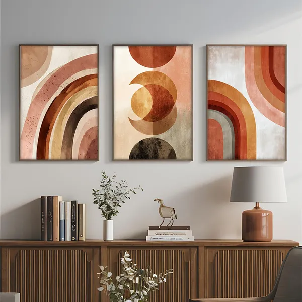 ARTELLY_Painting_Boho_Wall_Art_Home_Decoration_Paintings_With_Frame_For_Living_Room_Bed_Room_Hotel_Wall_Decor_Digital_Set_of_3_(Boho_2,_10x13_inch)