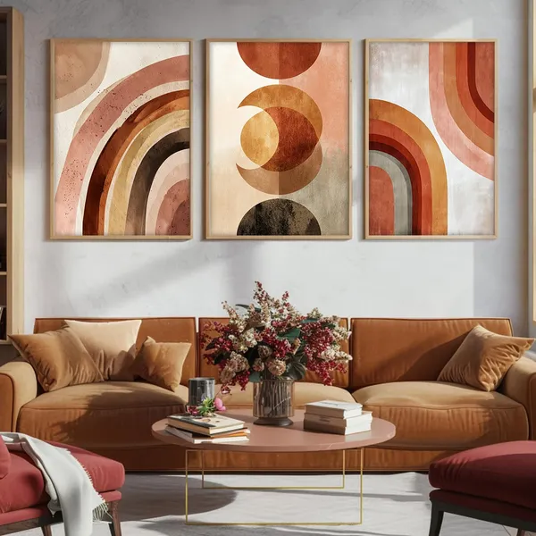 ARTELLY_Painting_Boho_Wall_Art_Home_Decoration_Paintings_With_Frame_For_Living_Room_Bed_Room_Hotel_Wall_Decor_Digital_Set_of_3_(Boho_2,_10x13_inch)