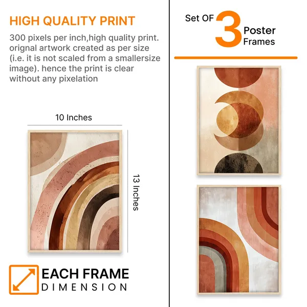 ARTELLY_Painting_Boho_Wall_Art_Home_Decoration_Paintings_With_Frame_For_Living_Room_Bed_Room_Hotel_Wall_Decor_Digital_Set_of_3_(Boho_2,_10x13_inch)