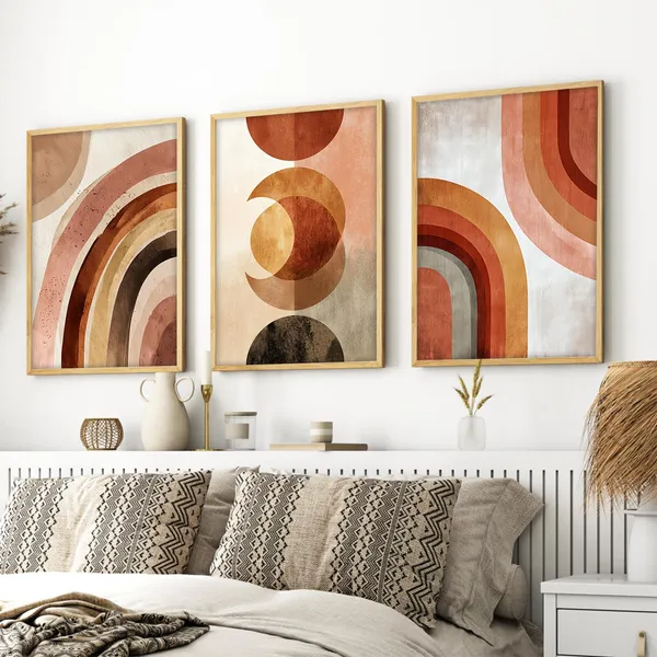 ARTELLY_Painting_Boho_Wall_Art_Home_Decoration_Paintings_With_Frame_For_Living_Room_Bed_Room_Hotel_Wall_Decor_Digital_Set_of_3_(Boho_2,_10x13_inch)