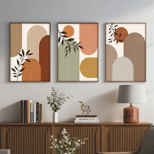 ARTELLY_Boho_wall_Art_Paintings_Modern_Art_Framed_Wall_Painting_for_Living_Room_Bedroom_-_Wall_Posters_|_Paintings_with_Frame_Set_of_3_(Boho_4,_13x19_inch)