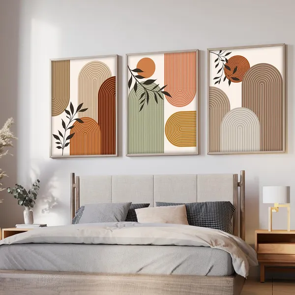 ARTELLY_Boho_wall_Art_Paintings_Modern_Art_Framed_Wall_Painting_for_Living_Room_Bedroom_-_Wall_Posters_|_Paintings_with_Frame_Set_of_3_(Boho_4,_13x19_inch)