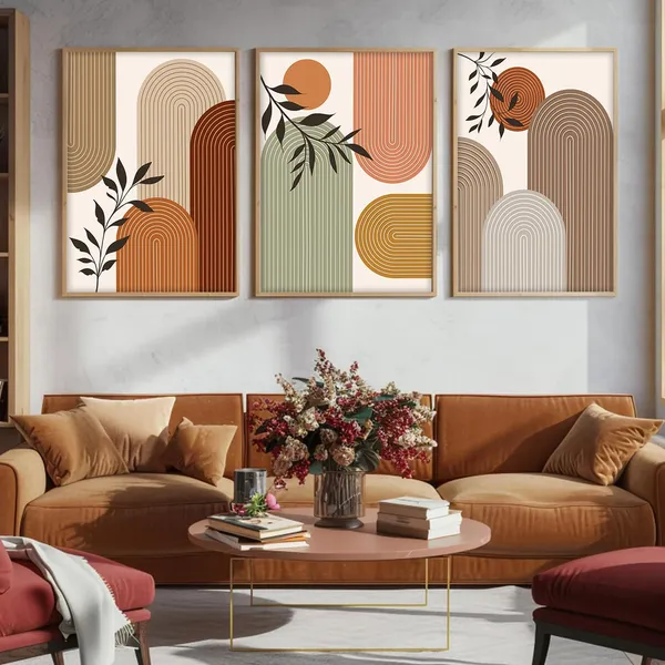 ARTELLY_Boho_wall_Art_Paintings_Modern_Art_Framed_Wall_Painting_for_Living_Room_Bedroom_-_Wall_Posters_|_Paintings_with_Frame_Set_of_3_(Boho_4,_13x19_inch)