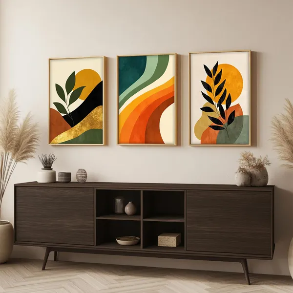 ARTELLY_Boho_wall_Art_Paintings_Modern_Art_Framed_Wall_Painting_for_Living_Room_Bedroom_-_Wall_Posters_|_Paintings_with_Frame_Set_of_3_(Boho_2,_13x19_inch)
