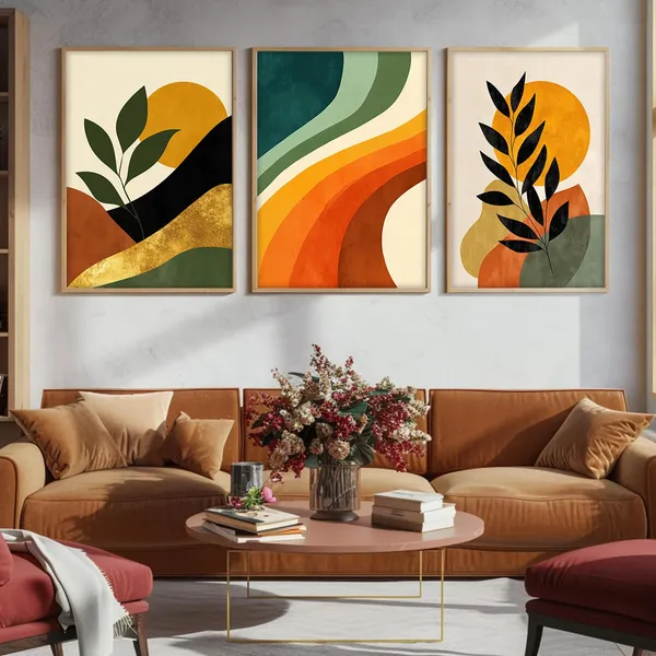 ARTELLY_Boho_wall_Art_Paintings_Modern_Art_Framed_Wall_Painting_for_Living_Room_Bedroom_-_Wall_Posters_|_Paintings_with_Frame_Set_of_3_(Boho_2,_13x19_inch)