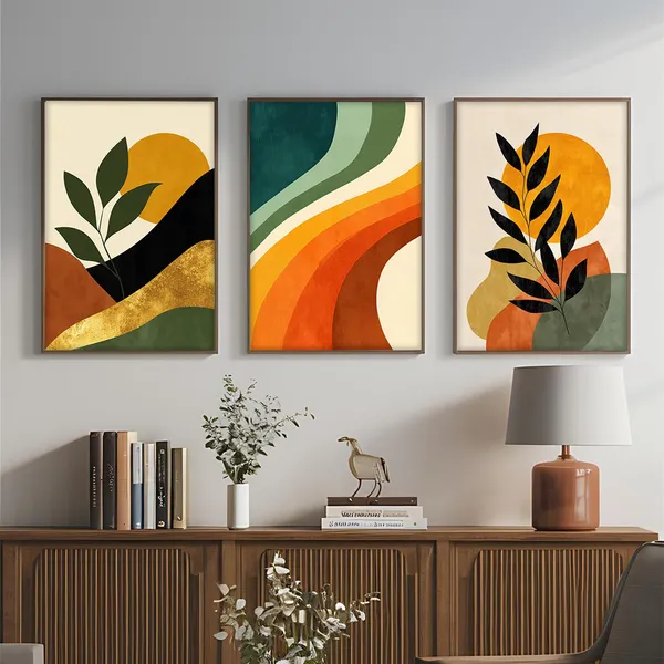 ARTELLY_Boho_wall_Art_Paintings_Modern_Art_Framed_Wall_Painting_for_Living_Room_Bedroom_-_Wall_Posters_|_Paintings_with_Frame_Set_of_3_(Boho_2,_13x19_inch)