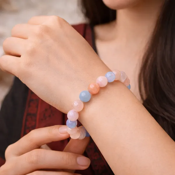 Multicolor_Embrace_Divine_Love_&_Self_Compassion_Morganite_Heart_Healer_Bracelet_Stone_Of_Gentle_Emotional_Harmony