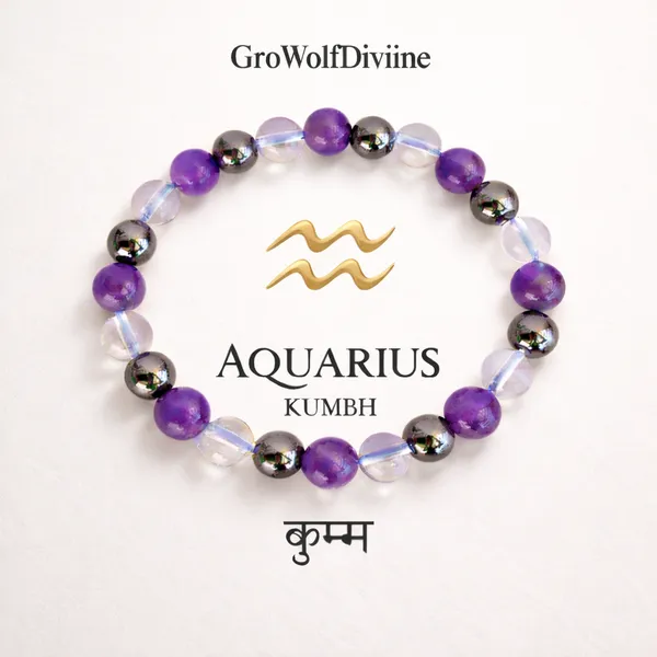AQUARIUS_Zodiac_Bracelet_|_KUMBH_Rashi_Bracelet_|_Unisex_Bracelet