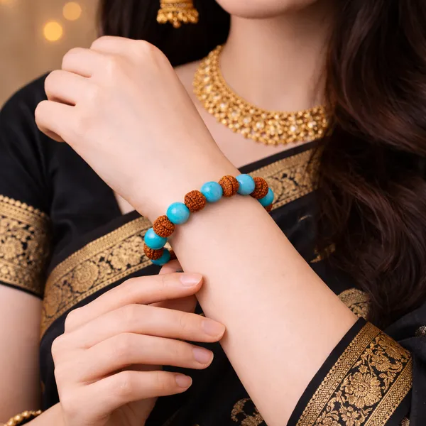 TURQUOISE_RUDRAKSH_BRACELET_FOR_MEN_&_WOMEN