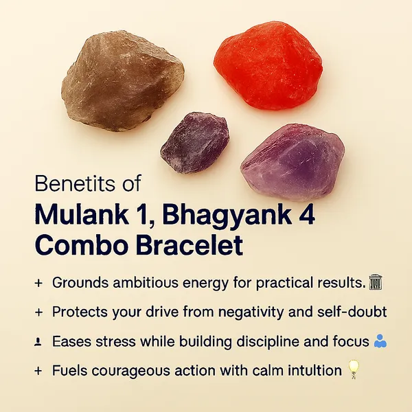 MULANK_1_BHAGYANK_4:_SPIRITUAL_PROTECTION_&_CLARITY_BRACELET�|_SMOKY_QUARTZ,_AMETHYST_&_CARNELIAN_TRIO