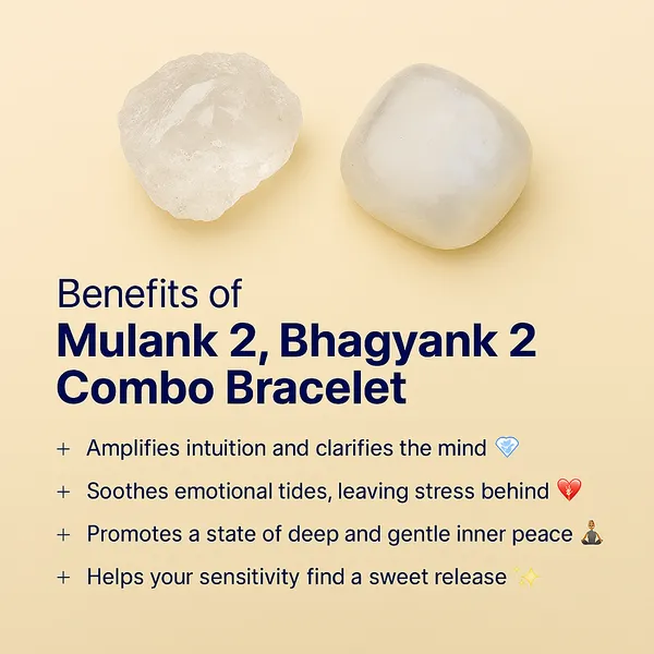 MULANK_2_BHAGYANK_2:_INTUITION_AMPLIFIER_&_MOOD_BALANCE_BRACELET�|_CLEAR_QUARTZ_&_MOONSTONE_DUO