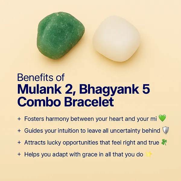 MULANK_2_BHAGYANK_5:_NURTURING_MIND_&_QUICK_WIT_BRACELET�|_GREEN_AVENTURINE_&_MOONSTONE_DUO