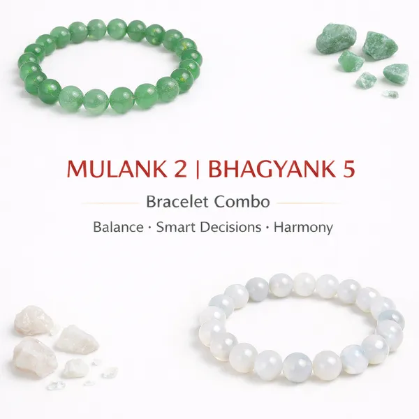 MULANK_2_BHAGYANK_5:_NURTURING_MIND_&_QUICK_WIT_BRACELET�|_GREEN_AVENTURINE_&_MOONSTONE_DUO