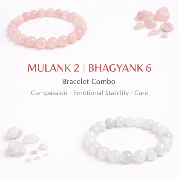 MULANK_2_BHAGYANK_6:_GENTLE_LOVE_&_EMOTIONAL_HARMONY_BRACELET�|_ROSE_QUARTZ_&_MOONSTONE_DUO