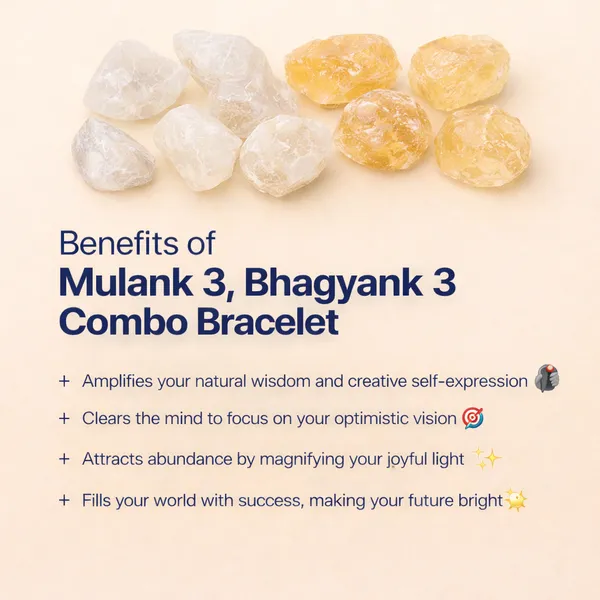 MULANK_3_BHAGYANK_3:_MAGNIFIED_WISDOM_&_HUMILITY_BRACELET�|_CLEAR_QUARTZ_&_CITRINE_DUO