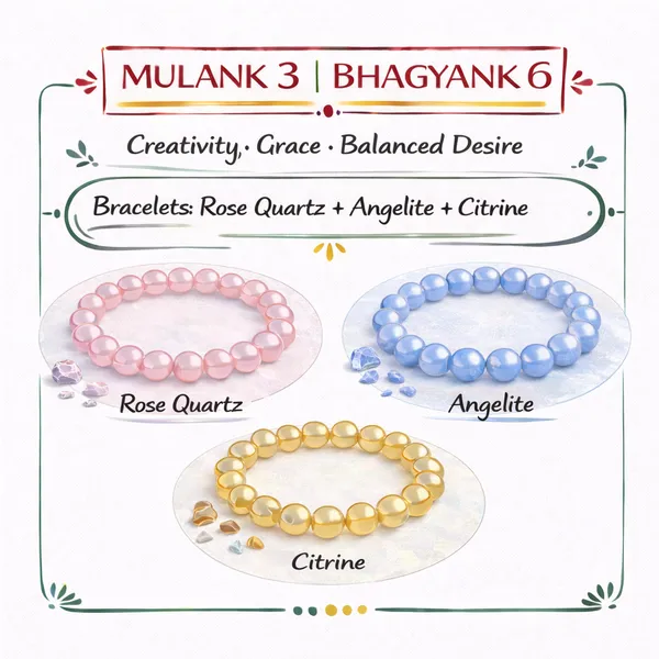 MULANK_3_BHAGYANK_6:_COMPASSIONATE_COMMUNICATION_&_BALANCE_TRIO�|_ROSE_QUARTZ,_ANGELITE_&_CITRINE