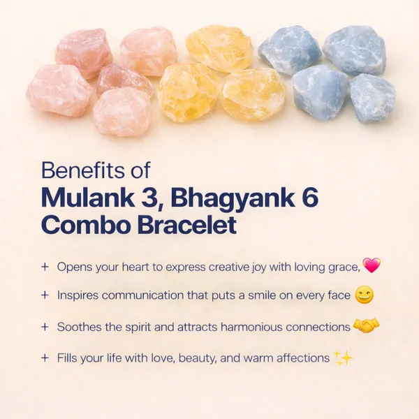 MULANK_3_BHAGYANK_6:_COMPASSIONATE_COMMUNICATION_&_BALANCE_TRIO�|_ROSE_QUARTZ,_ANGELITE_&_CITRINE