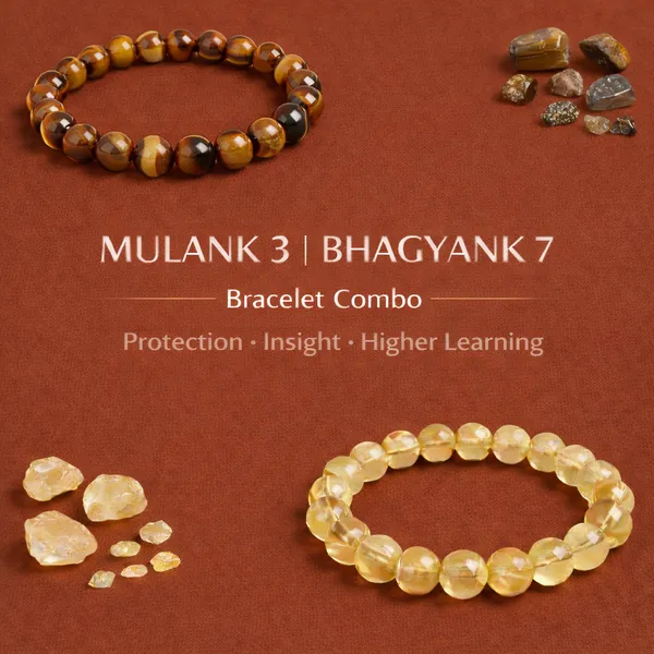 MULANK_3_BHAGYANK_7:_SPIRITUAL_KNOWLEDGE_&_PROTECTION_BRACELET�|_TIGER_EYE_&_CITRINE_DUO
