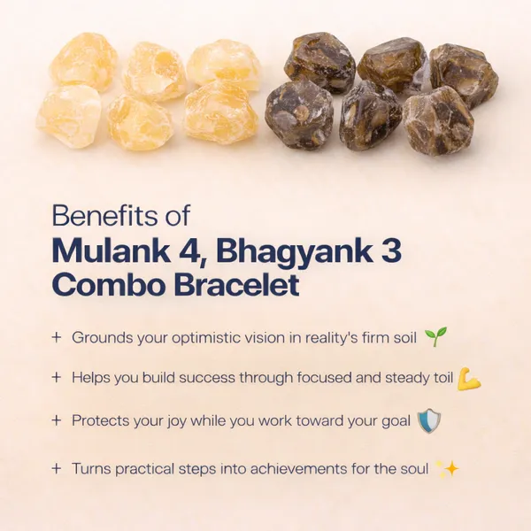 MULANK_4_BHAGYANK_3:_PRACTICAL_OPTIMISM_&_FOCUS_BRACELET�|_CITRINE_&_SMOKY_QUARTZ_DUO