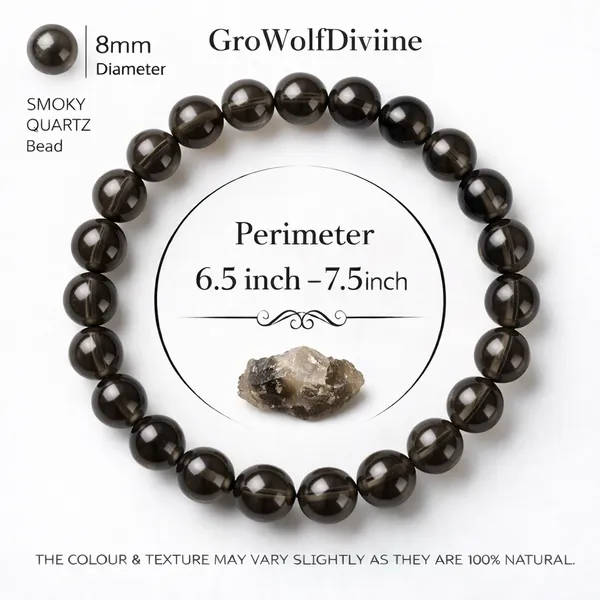MULANK_4_BHAGYANK_4:_GROUNDING_&_MENTAL_CLARITY_BRACELET�|_CLEAR_QUARTZ_&_SMOKY_QUARTZ_DUO