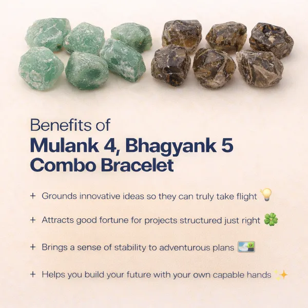 MULANK_4_BHAGYANK_5:_STRATEGIC_WIT_&_INNOVATION_BRACELET�|_GREEN_AVENTURINE_&_SMOKY_QUARTZ_DUO