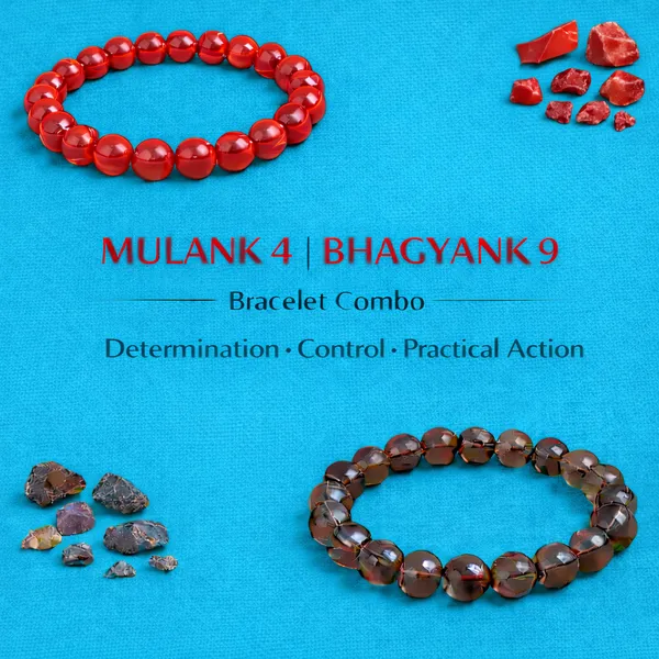MULANK_4_BHAGYANK_9:_FOCUSED_DRIVE_&_STRATEGY_BRACELET�|_RED_JASPER_&_SMOKY_QUARTZ_DUO