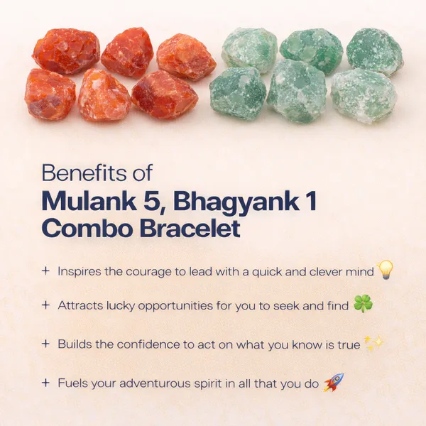MULANK_5_BHAGYANK_1:_SMART_LEADERSHIP_&_ACTION_BRACELET�|_CARNELIAN_&_GREEN_AVENTURINE_DUO