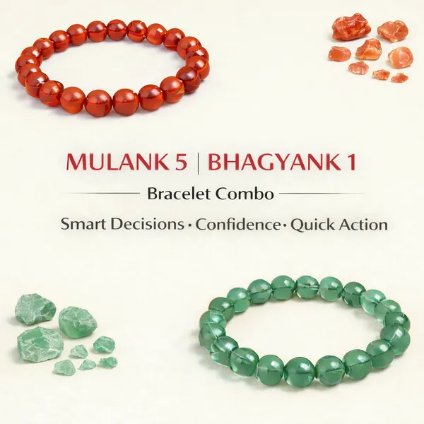 MULANK_5_BHAGYANK_1:_SMART_LEADERSHIP_&_ACTION_BRACELET�|_CARNELIAN_&_GREEN_AVENTURINE_DUO