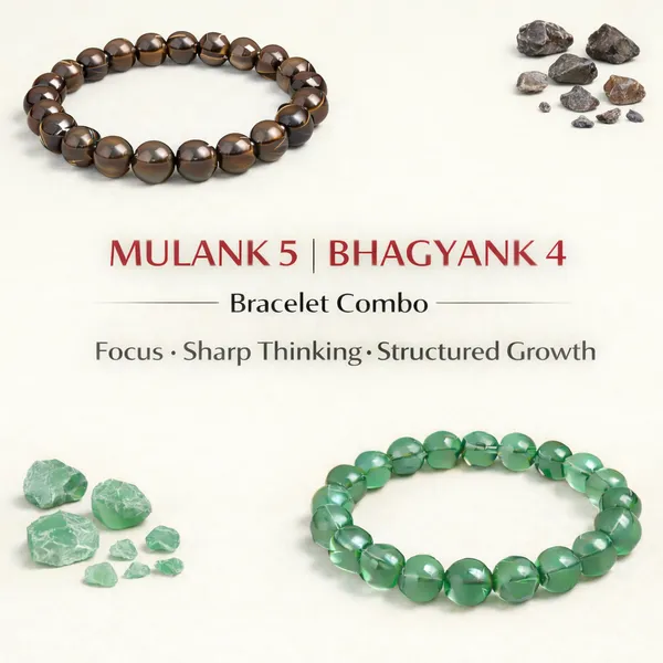 MULANK_5_BHAGYANK_4:_SHARP_INNOVATION_&_STRATEGY_BRACELET�|_SMOKY_QUARTZ_&_GREEN_AVENTURINE_DUO