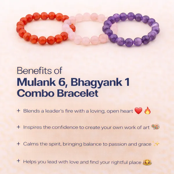 MULANK_6_BHAGYANK_1:_LOVE_&_COMPASSION_LEADERSHIP_TRIO�|_CARNELIAN,_AMETHYST_&_ROSE_QUARTZ