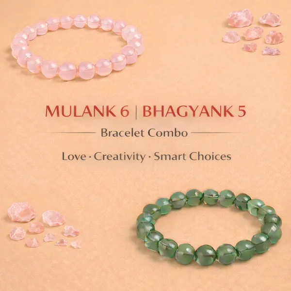 MULANK_6_BHAGYANK_5:_HEART-CENTERED_SUCCESS_BRACELET�|_GREEN_AVENTURINE_&_ROSE_QUARTZ_DUO