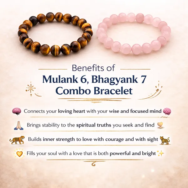 MULANK_6_BHAGYANK_7:_DEVOTION_&_RELATIONSHIP_PROTECTION_BRACELET�|_TIGER_EYE_&_ROSE_QUARTZ_DUO