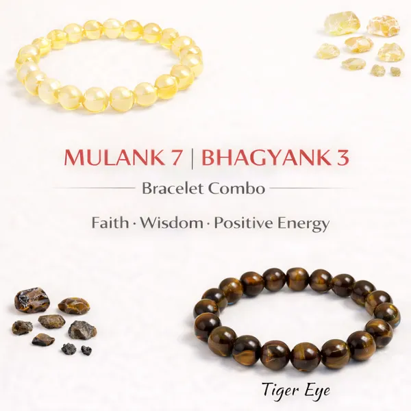 MULANK_7_BHAGYANK_3:_OPTIMISTIC_FAITH_&_SPIRITUAL_TRUST_BRACELET�|_CITRINE_&_TIGER_EYE_DUO