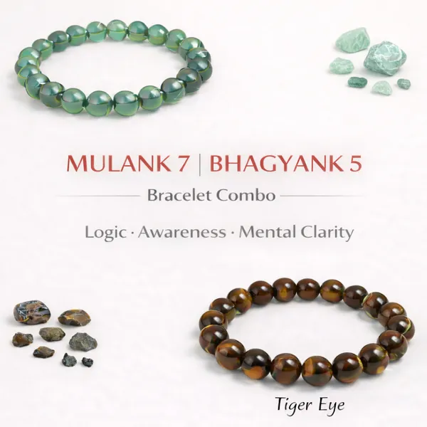 MULANK_7_BHAGYANK_5:_INTUITIVE_&_ANALYTICAL_MIND_BRACELET�|_GREEN_AVENTURINE_&_TIGER_EYE_DUO