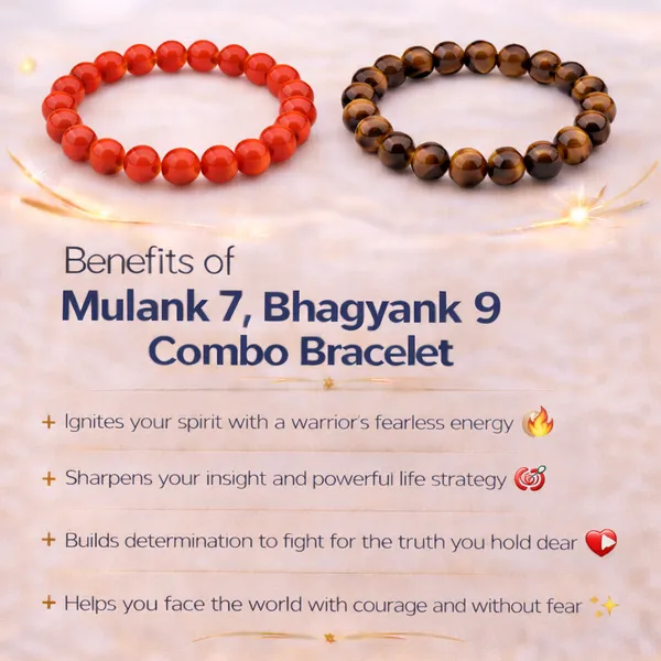 MULANK_7_BHAGYANK_9:_COURAGEOUS_SPIRITUALITY_&_PROTECTION_BRACELET�|_RED_JASPER_&_TIGER_EYE_DUO