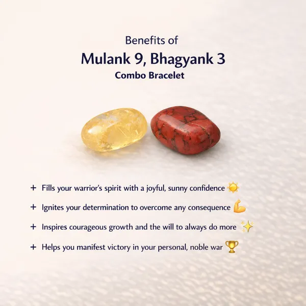 MULANK_9_BHAGYANK_3:_COURAGE,_WISDOM_&_ACTION_BRACELET�|_CITRINE_&_RED_JASPER_DUO