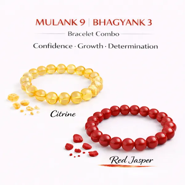 MULANK_9_BHAGYANK_3:_COURAGE,_WISDOM_&_ACTION_BRACELET�|_CITRINE_&_RED_JASPER_DUO